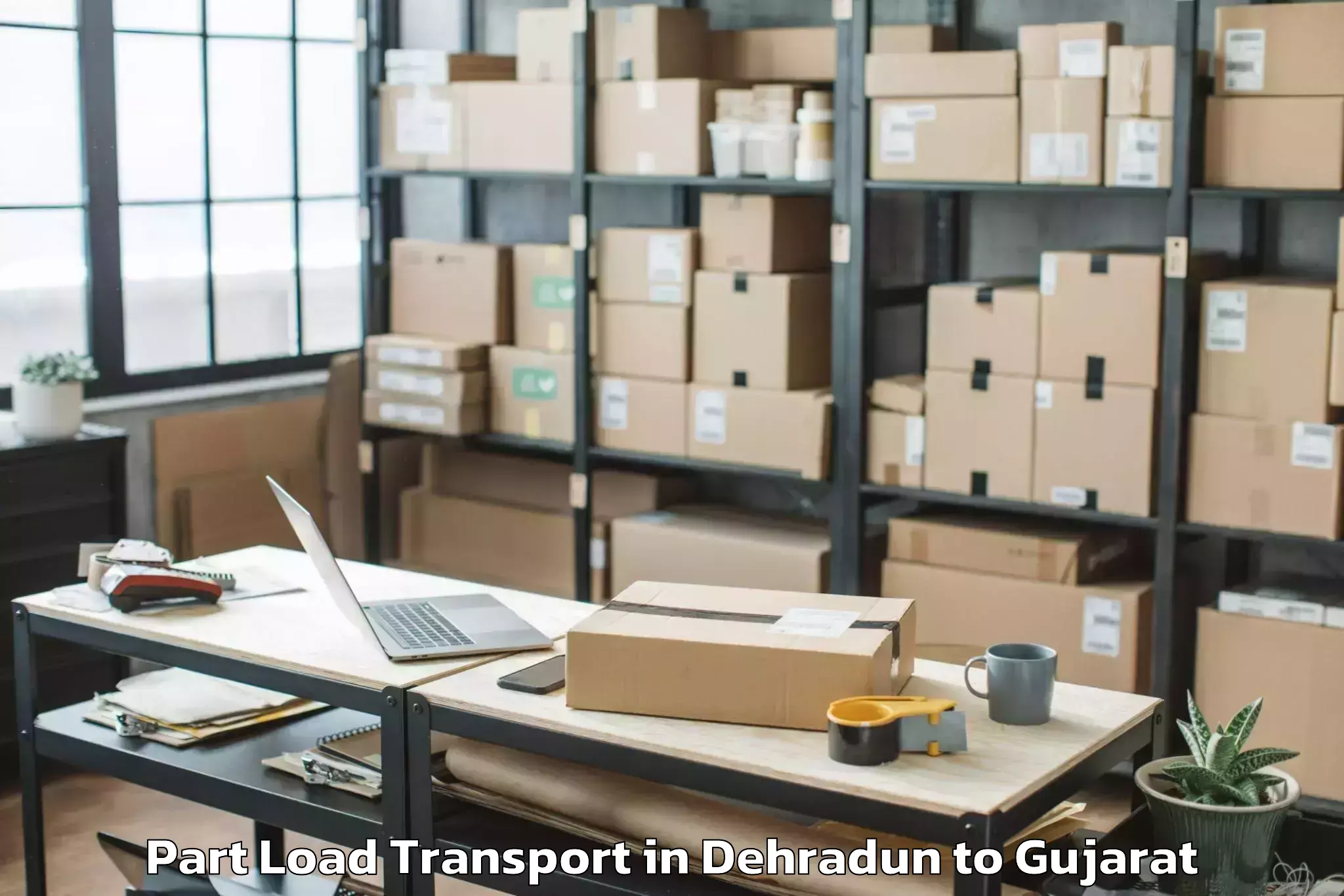 Book Dehradun to Kodinar Part Load Transport